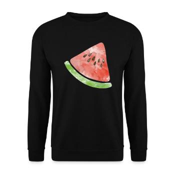 melon - Unisex Sweatshirt - black - Front - Alina (178cm) & Michal (187cm)