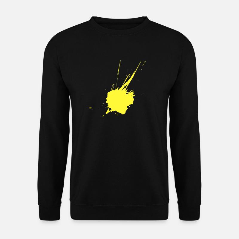 Farbklecks Gelb - Unisex Pullover - Schwarz