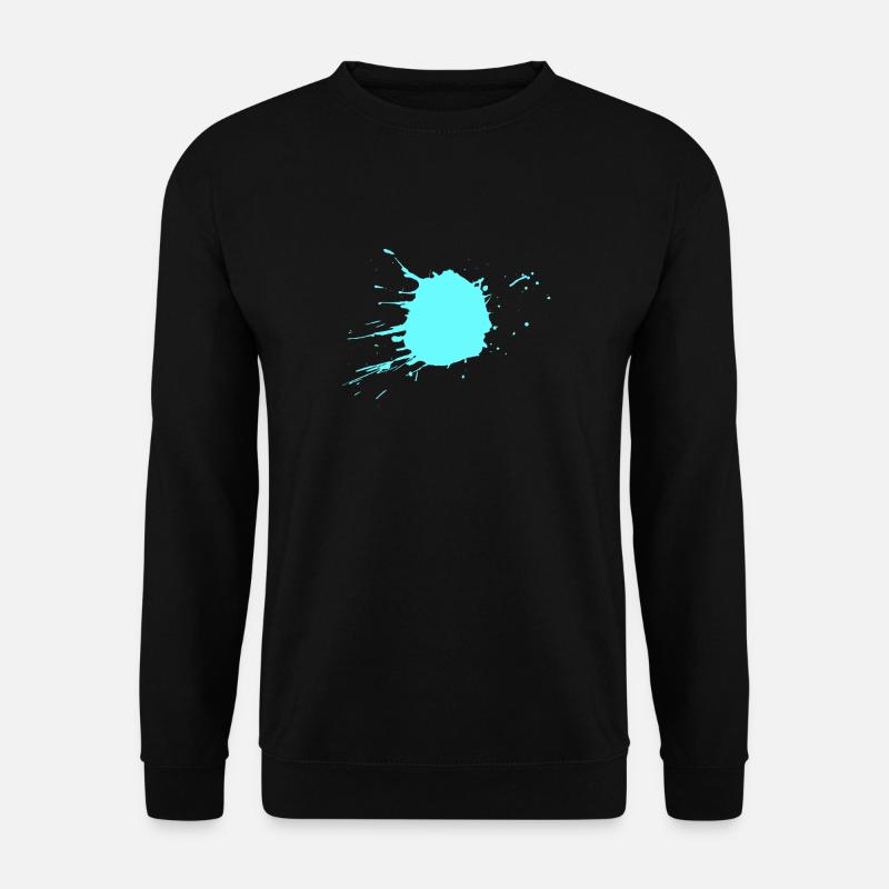 Farbklecks Türkis - Unisex Pullover - Schwarz
