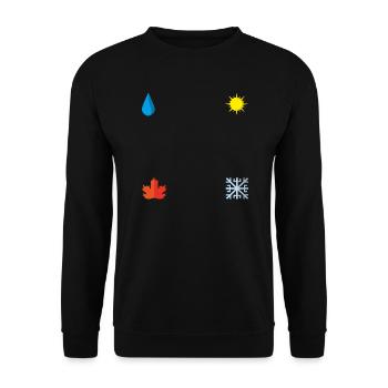 Quatre saisons - Sweat-shirt Unisexe - noir - Devant - Alina (178cm) & Michal (187cm)