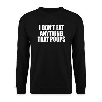 Veganer Vegan Veganerin lustige Sprueche Statement - Unisex Pullover - Schwarz - Vorne - Alina (178cm) & Michal (187cm)