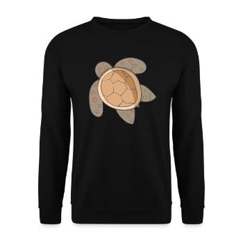 Tortue aquatique - Sweat-shirt Unisexe - noir - Devant - Alina (178cm) & Michal (187cm)
