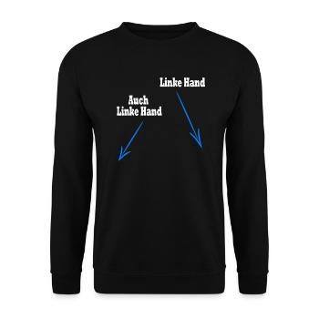 Deux mains gauches - Sweat-shirt Unisexe - noir - Devant - Alina (178cm) & Michal (187cm)