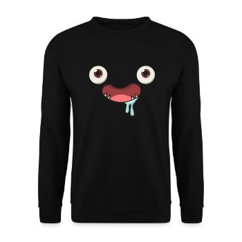 Monster drool gift Halloween children teeth - Unisex Sweatshirt - black - Front - Alina (178cm) & Michal (187cm)