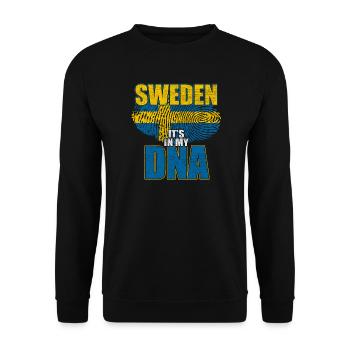 Sweden Flag Scandinavia Stockholm Gift - Unisex Sweatshirt - black - Front - Alina (178cm) & Michal (187cm)