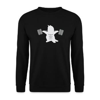 WEIGHTKEEPER CAT FUNNY T-SHIRT IDÉE CADEAU - Sweat-shirt Unisexe - noir - Devant - Alina (178cm) & Michal (187cm)