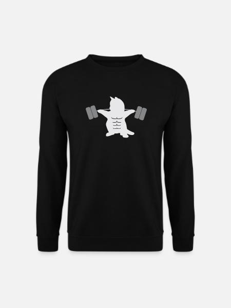 WEIGHTKEEPER CAT FUNNY T-SHIRT IDÉE CADEAU - Sweat-shirt Unisexe - noir
