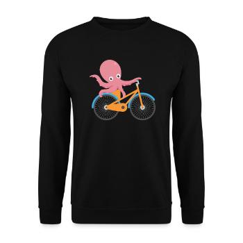 OCTOPUS SUR BIKE FUNNY T-SHIRT KIDS MEN - Sweat-shirt Unisexe - noir - Devant - Alina (178cm) & Michal (187cm)