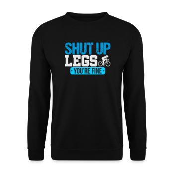 T-SHIRT FOR BICYCLE RIDER PROFESSIONAL SPORTS CYCLING - Unisex Sweatshirt - black - Front - Alina (178cm) & Michal (187cm)