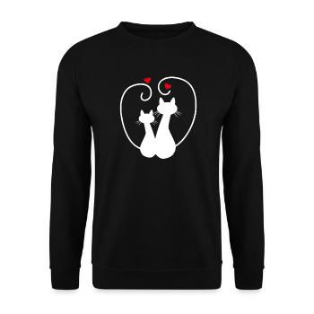 les chats aiment - Sweat-shirt Unisexe - noir - Devant - Alina (178cm) & Michal (187cm)