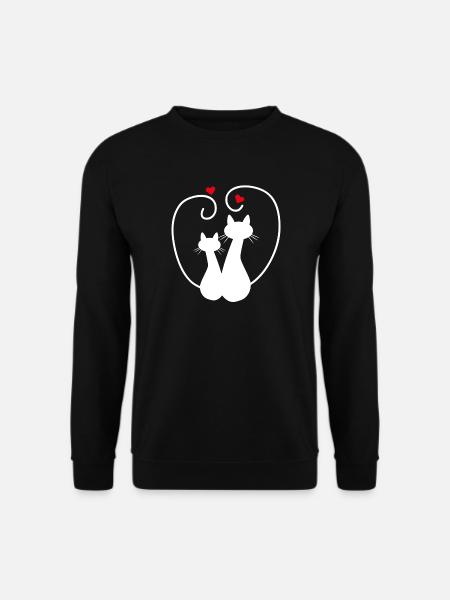 cats love - Unisex Sweatshirt - black