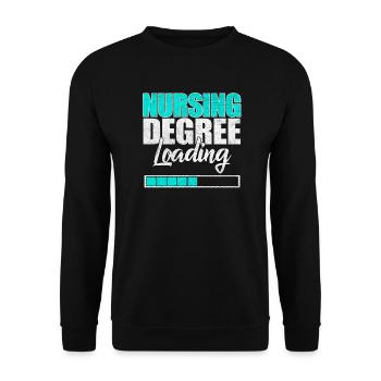 nurse - Unisex Sweatshirt - black - Front - Alina (178cm) & Michal (187cm)
