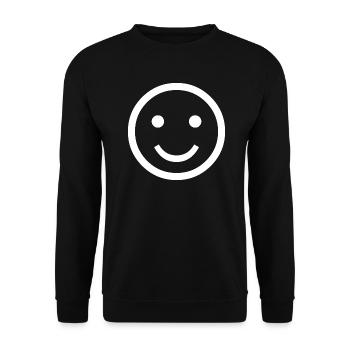 Smiley - Sweat-shirt Unisexe - noir - Devant - Alina (178cm) & Michal (187cm)