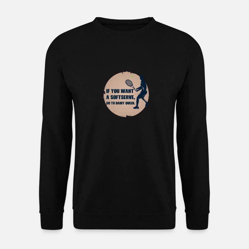 Tennis Hobby Leidenschaft Verein Ass - Unisex Pullover - Schwarz
