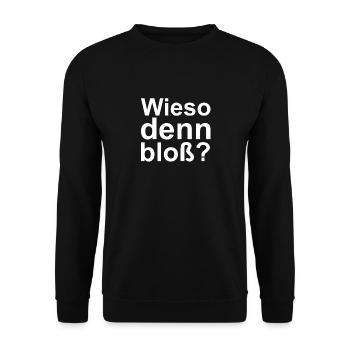 Wieso denn bloß - Unisex Pullover - Schwarz - Vorne - Alina (178cm) & Michal (187cm)