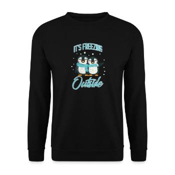 Pingouin oiseau Antarctique sud pôle nord pôle Arctique - Sweat-shirt Unisexe - noir - Devant - Alina (178cm) & Michal (187cm)
