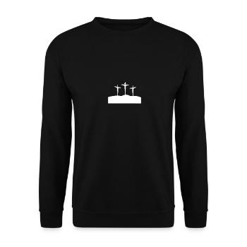 Jesus Christ resurrection crucifixion religion - Unisex Sweatshirt - black - Front - Alina (178cm) & Michal (187cm)