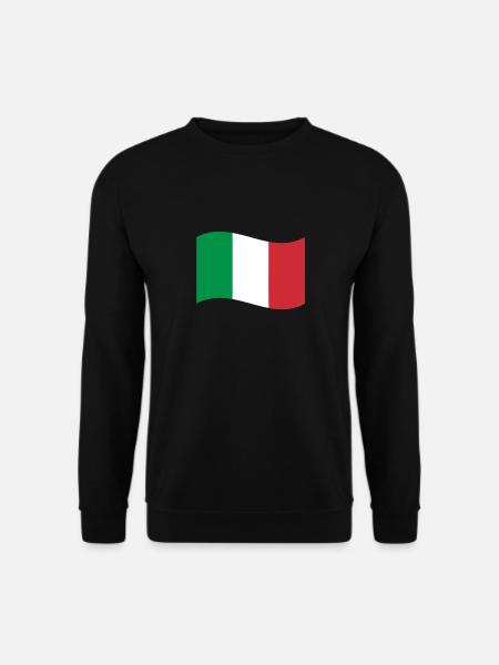 Flag of Italy / wave - Unisex Sweatshirt - black