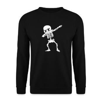 squelette - Sweat-shirt Unisexe - noir - Devant - Alina (178cm) & Michal (187cm)