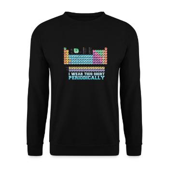 PERIODIC SYSTEM FUNNY SHIRT NERDS GIFT IDEA - Unisex Sweatshirt - black - Front - Alina (178cm) & Michal (187cm)