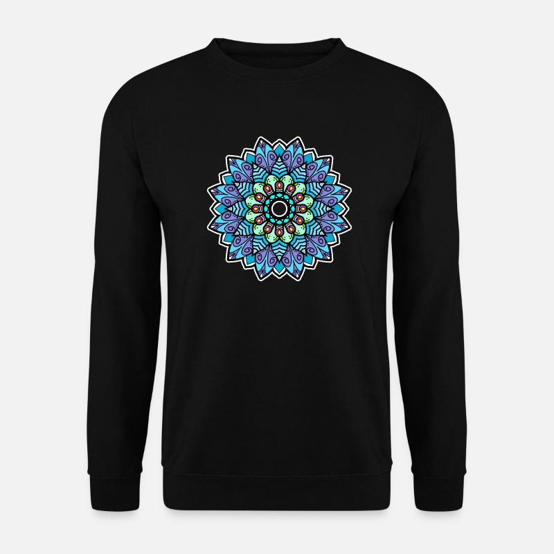 Fleur de mandala - Sweat-shirt Unisexe - noir