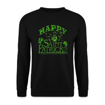 St Patrick's Day - Unisex Sweatshirt - black - Front - Alina (178cm) & Michal (187cm)
