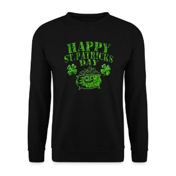 St Patricks Day - Unisex Pullover - Schwarz - Vorne - Alina (178cm) & Michal (187cm)