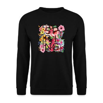 Spring - spring - Unisex Sweatshirt - black - Front - Alina (178cm) & Michal (187cm)