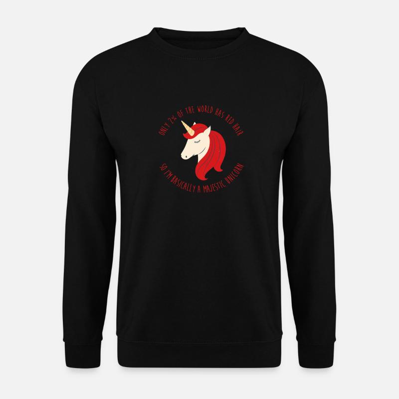 Redhead Redhead Redhead Unicorn Gift Idea - Unisex Sweatshirt - black