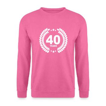 40 Jahre - Unisex Pullover - Pink - Vorne