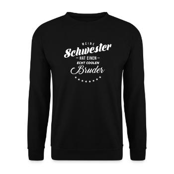 Bruder Schwester - Unisex Pullover - Schwarz - Vorne - Alina (178cm) & Michal (187cm)