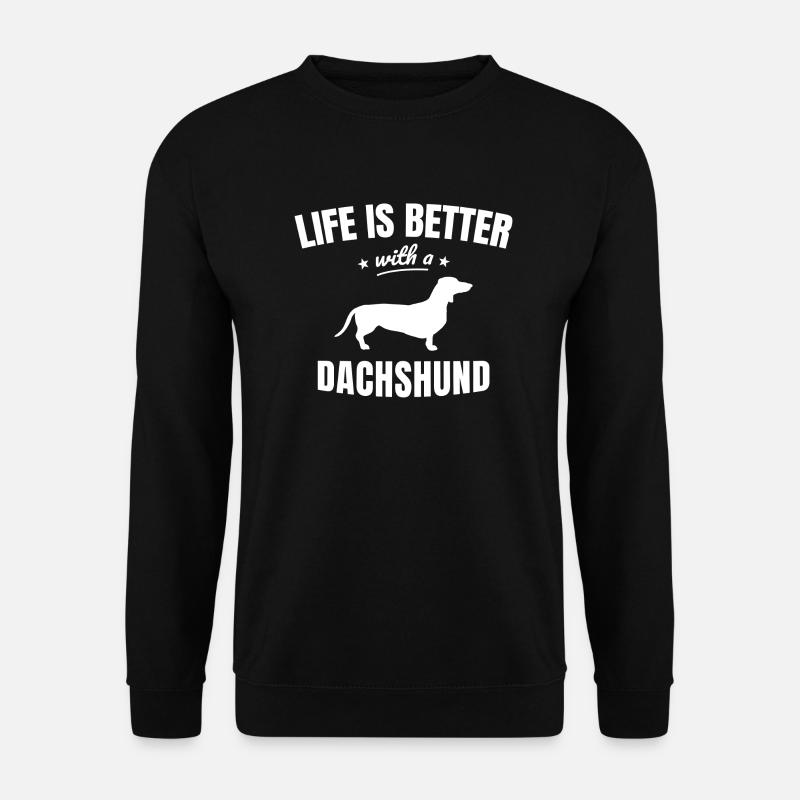 dachshund - Unisex Sweatshirt - black