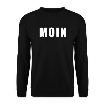 MOIN Hamburg Gruß Geschenk - Unisex Pullover - Schwarz - Vorne - Alina (178cm) & Michal (187cm)