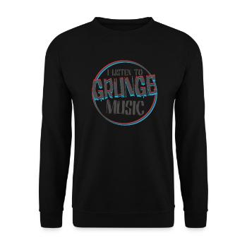 Music Grunge Nirvana Rock genre listen songs lyrics - Unisex Sweatshirt - black - Front - Alina (178cm) & Michal (187cm)