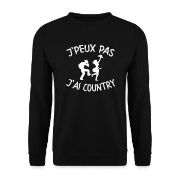Ich kann kein Land haben - Unisex Pullover - Schwarz - Vorne - Alina (178cm) & Michal (187cm)