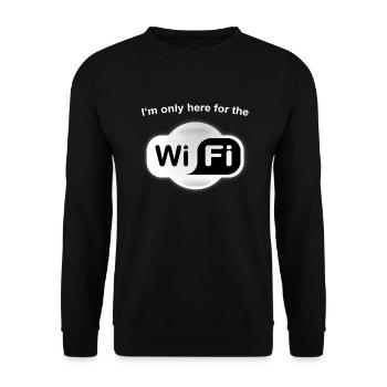 Je suis seulement ici pour le wifi - Sweat-shirt Unisexe - noir - Devant - Alina (178cm) & Michal (187cm)