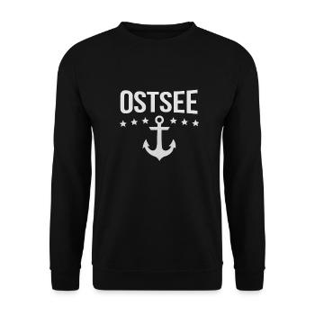 Ostsee Anker - Unisex Pullover - Schwarz - Vorne - Alina (178cm) & Michal (187cm)