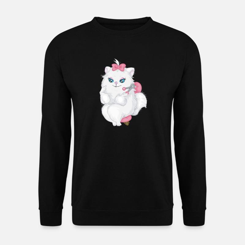 Süßes Katzen Motiv - Unisex Pullover - Schwarz