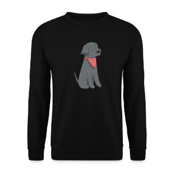 dog - Unisex Sweatshirt - black - Front - Alina (178cm) & Michal (187cm)