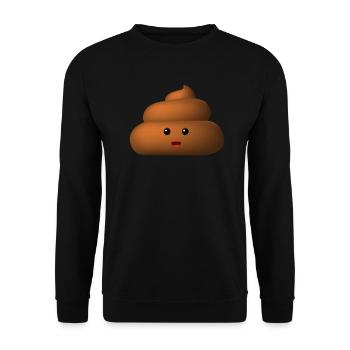 süsser Kackhaufen Kacke Geschenk - Unisex Pullover - Schwarz - Vorne - Alina (178cm) & Michal (187cm)