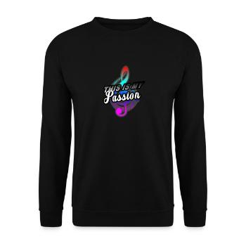 Musik Noten Geschenk - Unisex Pullover - Schwarz - Vorne - Alina (178cm) & Michal (187cm)
