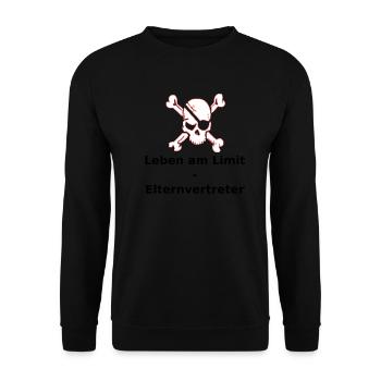 Leben am Limit Elternvertreter (black/white/red) - Unisex Pullover - Schwarz - Vorne - Alina (178cm) & Michal (187cm)