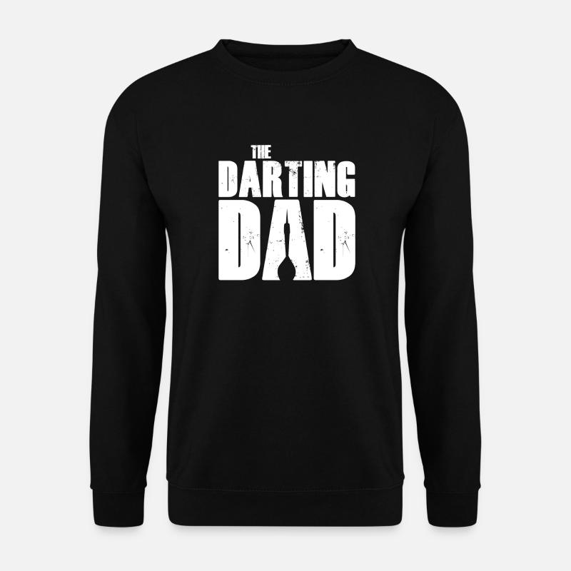 Der Dart spielende Vater Dartpfeil Geschenk - Unisex Pullover - Schwarz