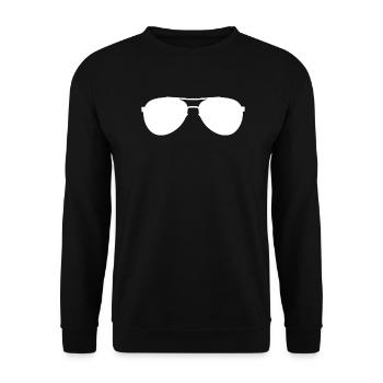 Sonnenbrille Urlaub weiss Geschenk - Unisex Pullover - Schwarz - Vorne - Alina (178cm) & Michal (187cm)
