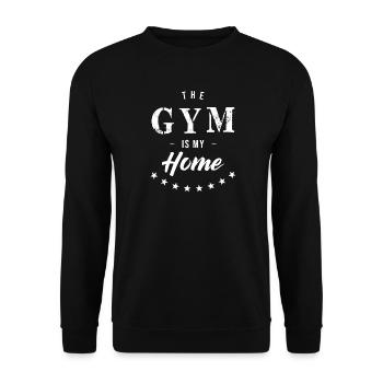 Gym Sports Muscles Say Bodybuilding - Unisex Sweatshirt - black - Front - Alina (178cm) & Michal (187cm)