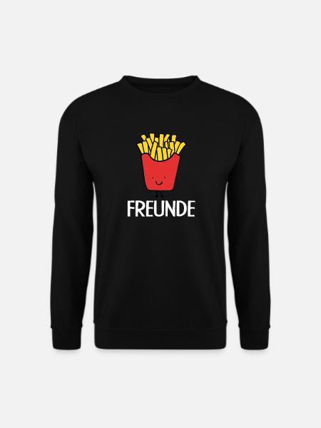 Best Friends, Beste Freunde, Partnershirt, Pommes - Unisex Pullover - Schwarz