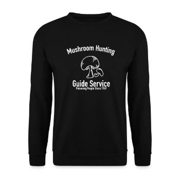 Pilzsammler - Unisex Pullover - Schwarz - Vorne - Alina (178cm) & Michal (187cm)