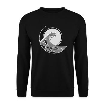 vague - Sweat-shirt Unisexe - noir - Devant - Alina (178cm) & Michal (187cm)