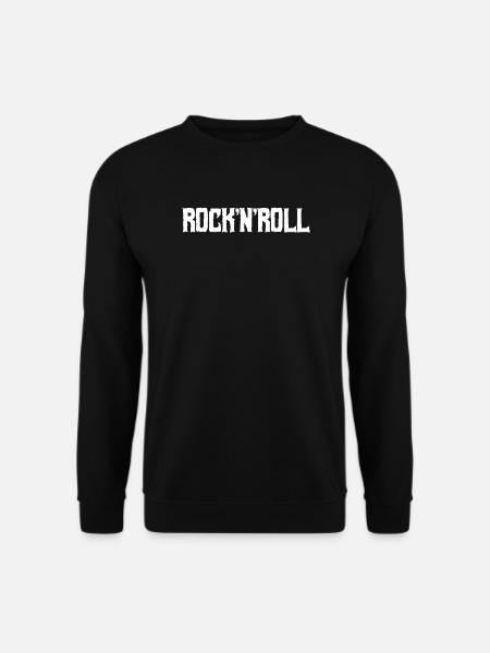 Rock n roll T-shirt Music Tee - Unisex Sweatshirt - black