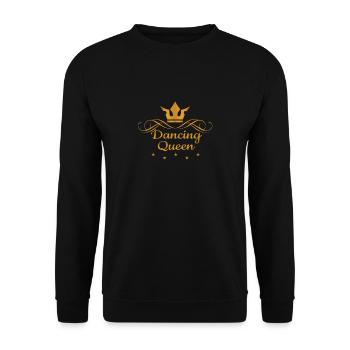 Dancing queen with crown - Unisex Sweatshirt - black - Front - Alina (178cm) & Michal (187cm)